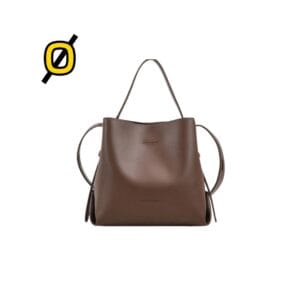Brown Leather Elegant Women Handbag Bag