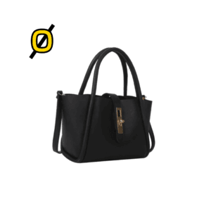 Black leather Hand Bag modern design for women